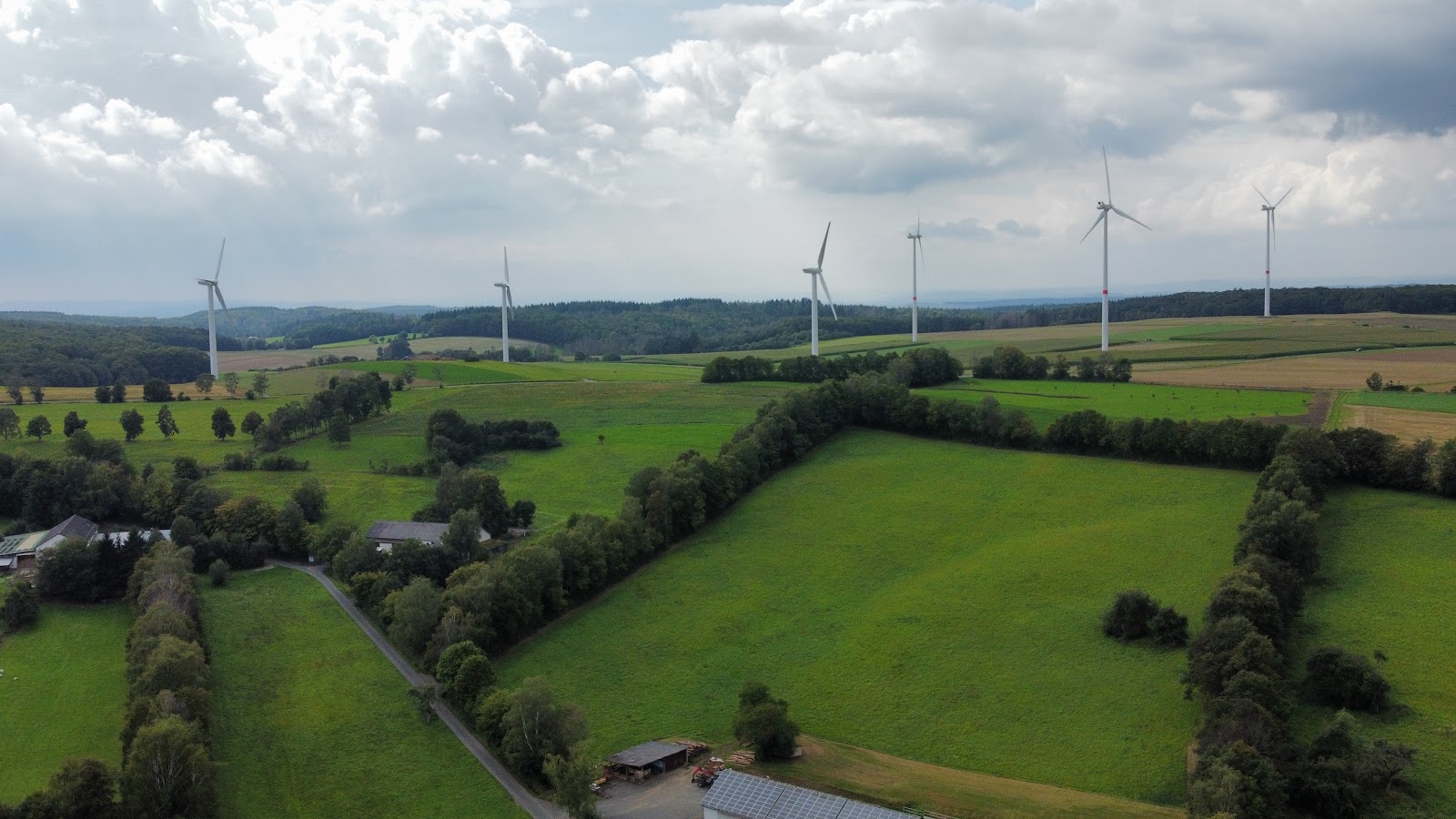 Luftbild über Feldern